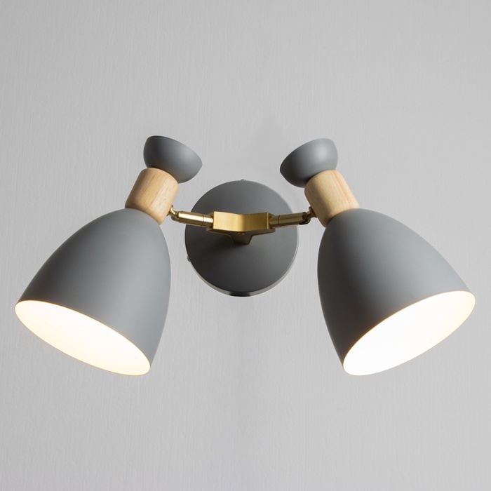 Бра "Канди" 2хЕ27 40Вт серый 35х12х22см