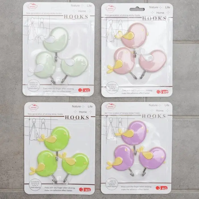 Крючок на липучке «Соловей», 3 шт, цвет МИКС