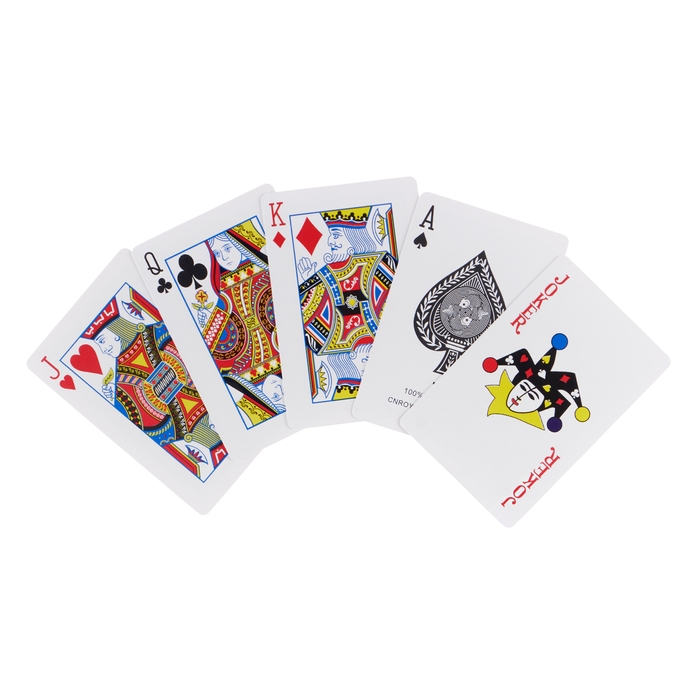 Карты игральные пластиковые Карты игральные пластиковые "777", 54 шт, 30 мкм, красный с белым