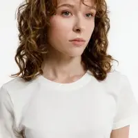 Футболка женская T-bolka Lady, белая (теплый оттенок), размер S