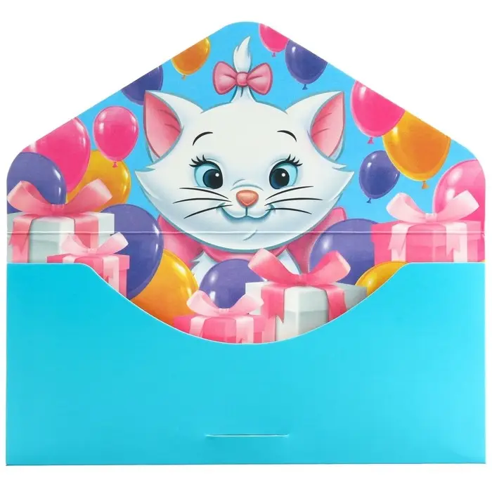 Конверт для денег «Поздравляю!», софт тач, тиснение, 19 х 9 см, Коты аристократы Конверт для денег «Поздравляю!», софт тач, тиснение, 19 х 9 см, Коты аристократы