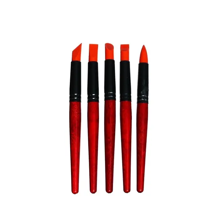 Набор кистей для рисования, 5 штук, круглые, латекс, большие, МИКС