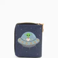 Кошелёк на молнии Выбражулька, 8.5&times;2.5&times;10.5 см, с принтом, синий