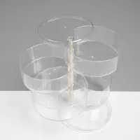 Шкатулка 4 секции, 11.5&times;17.5 см, прозрачная