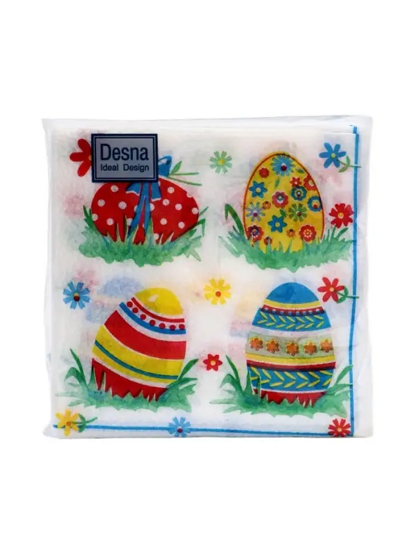 Салфетки бумажные &laquo;Пасхальные яйца&raquo;, 1 слой, 24х24 см, 40 шт