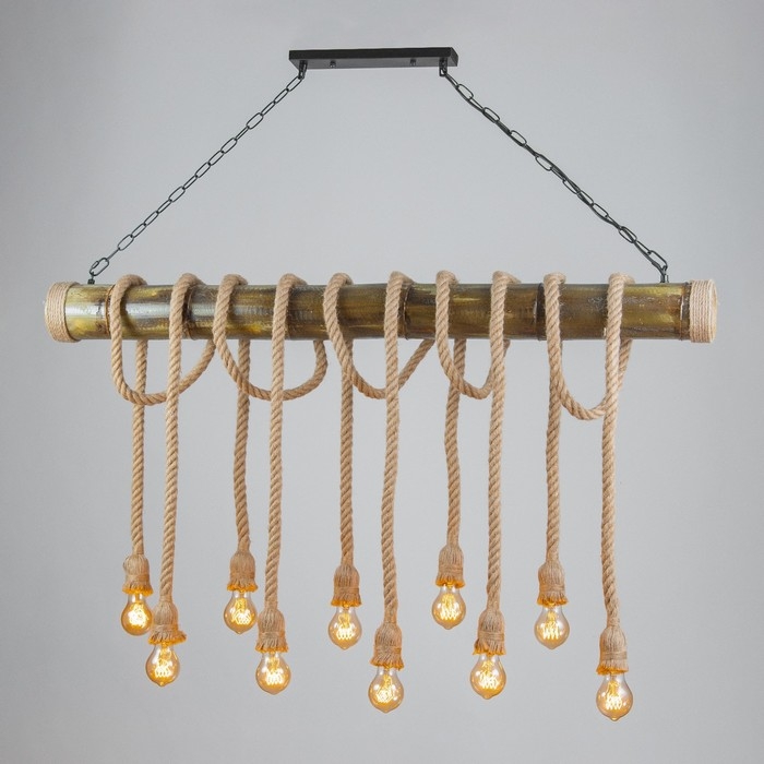 Светильник Светильник "Канаты" 10хЕ27 60Вт коричневый 120х17х17см BayerLux