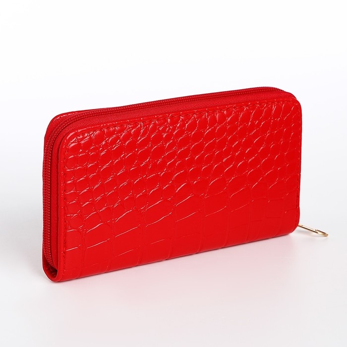 Кошелёк женский на молнии, цвет красный Кошелёк женский на молнии, цвет красный