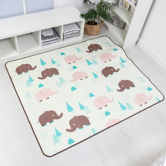 Игровой коврик для детей на фольгированной основе «Слоник», размер 180х150x0,5 см, Крошка Я Игровой коврик для детей на фольгированной основе «Слоник», размер 180х150x0,5 см, Крошка Я