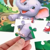 Магнитные пазлы для малышей &laquo;Зверята&raquo;, книга 3 в 1, Крошка Я