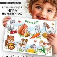 Игрушка развивающая &laquo;Веселые липучки. Кто что ест?&raquo; МИНИ