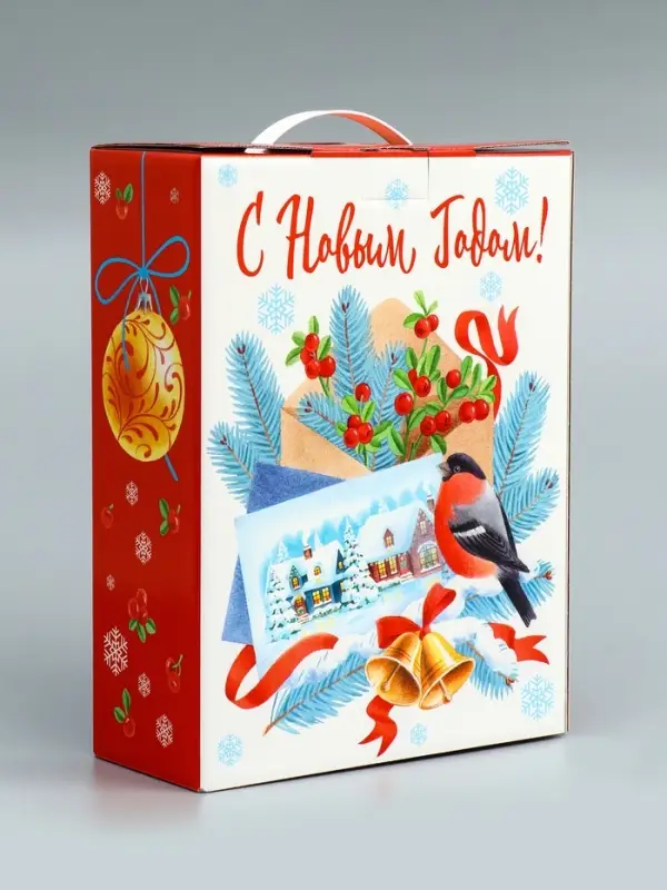 Подарочная новогодняя коробка «Открытка» 23.5×10×30.5 см Подарочная новогодняя коробка «Открытка» 23.5×10×30.5 см