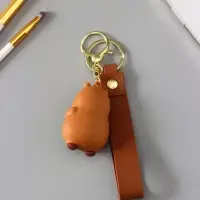 Брелок - обвес на сумку &laquo;Капибара с черепашкой&raquo;, резина, 3.7&times;3.7&times;5.5 см