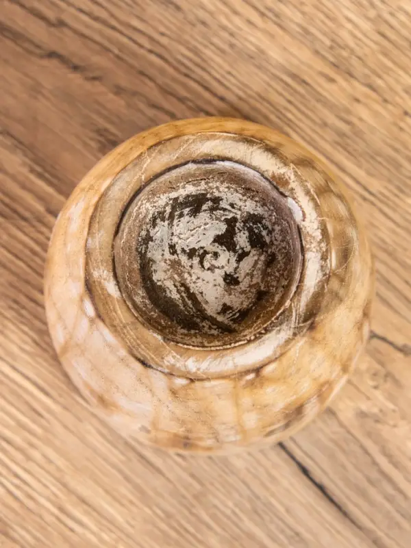 Подсвечник, d=4 см, 9&times;9&times;10 см, дерево джати, бежевый