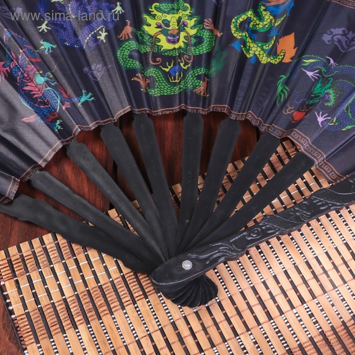 Веер пластик, текстиль  Веер пластик, текстиль "Фен-шуй" МИКС 30 см