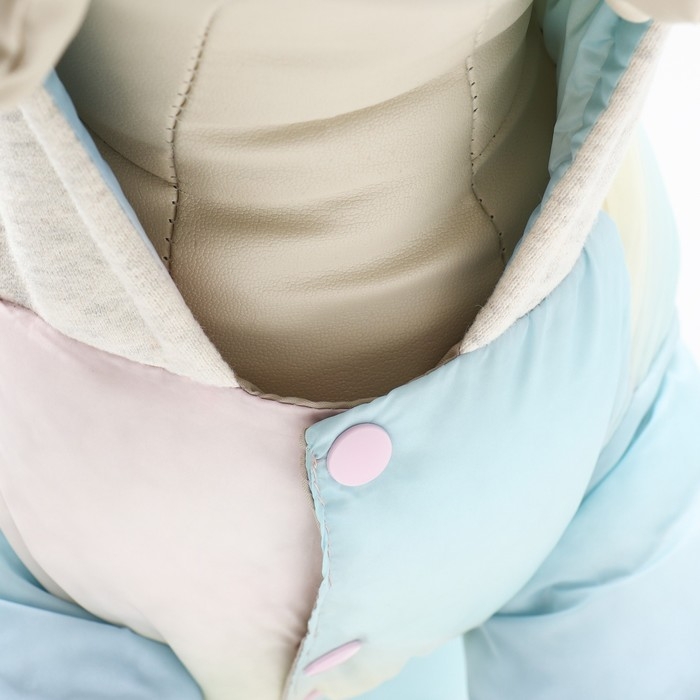 Комбинезон  Комбинезон "Для прогулки", размер 16 (ДС 36 см, ОГ 46 см, ОШ 35 см), пастельный