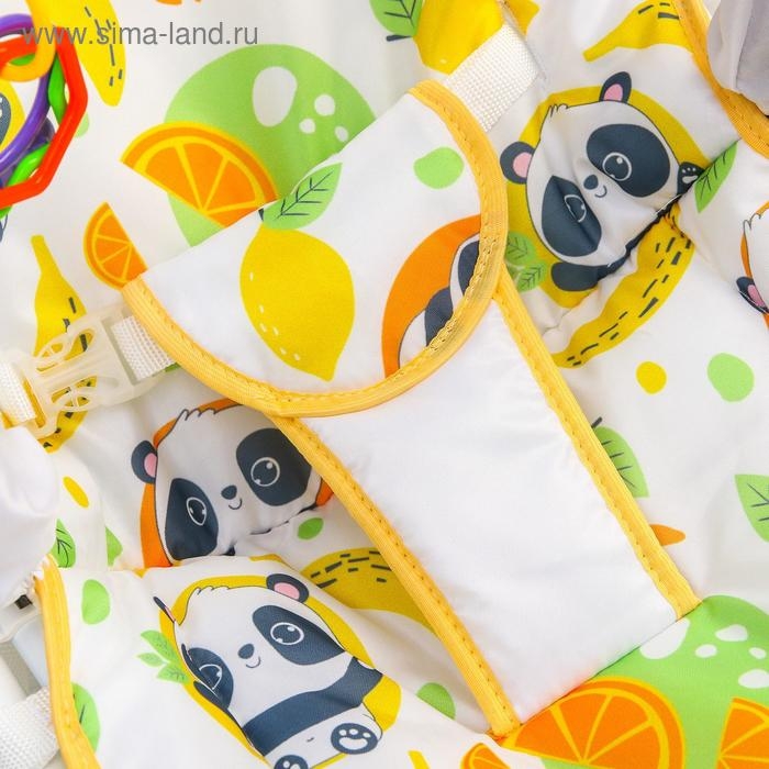 Шезлонг - качалка для новорождённых «Панда», игровая дуга, игрушки МИКС Шезлонг - качалка для новорождённых «Панда», игровая дуга, игрушки МИКС