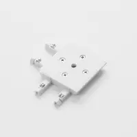 Коннектор угловой SLIM г-образный, 4-жильный, белый, 0.7&times;4&times;2 см