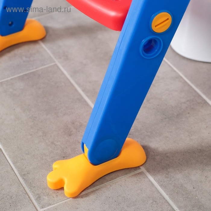 Детское сиденье на унитаз со ступенькой «Помощник малыша», с ручками, цветное Детское сиденье на унитаз со ступенькой «Помощник малыша», с ручками, цветное