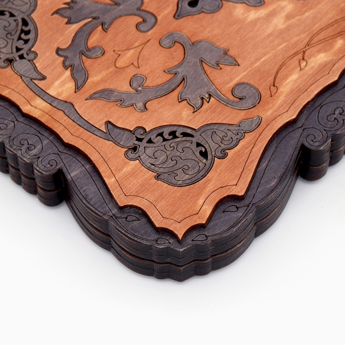 Нарды деревянные большие, резные, настольная игра  Нарды деревянные большие, резные, настольная игра "Узор", 45 х 45 см