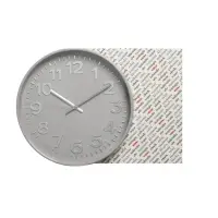 Часы настенные интерьерные, бесшумные, плавный ход, d=30.5 см, серые