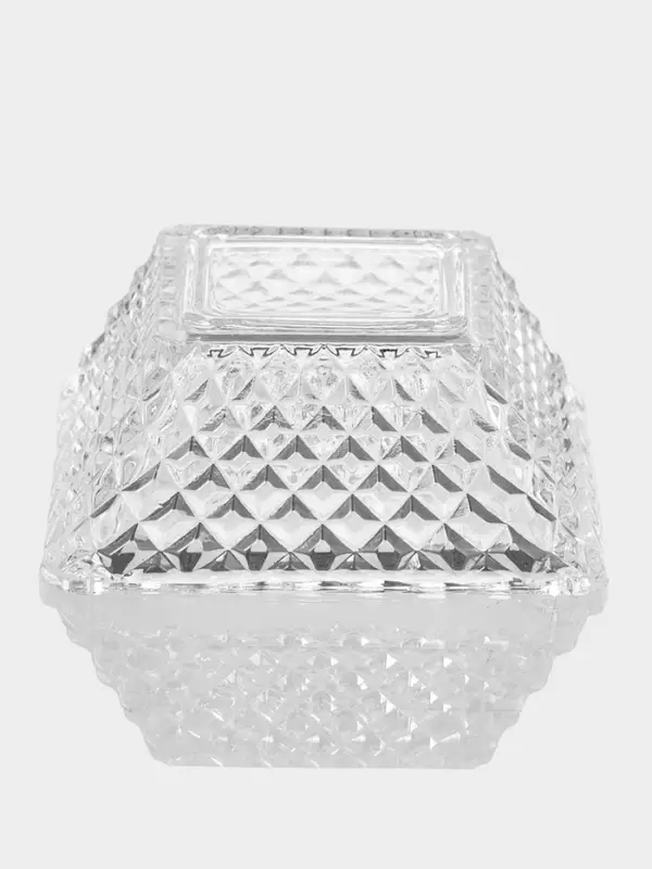 Конфетница с крышкой  Конфетница с крышкой "Рождество" 7,5х5,5 см, прозрачная