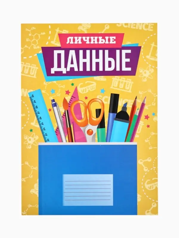 Листы разделители для школьного портфолио «Школьные предметы», 6 листов, А4