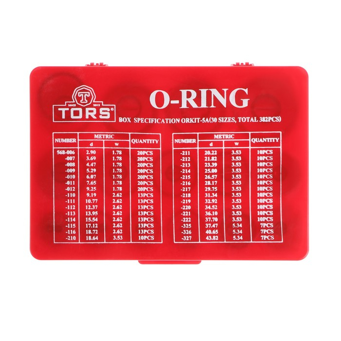 Набор резиновых прокладок, 30 размеров, 382 шт.