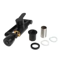 Смеситель для кухни ZEIN Z3705, регулируемый излив высотой 25 см, аэратор 2 режима, черный