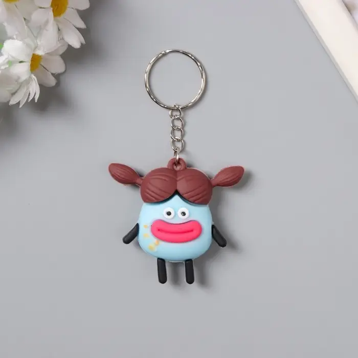 Брелок для ключей на кольце &laquo;Картошка с большими губами&raquo;, резина, 5&times;5.5 см, МИКС