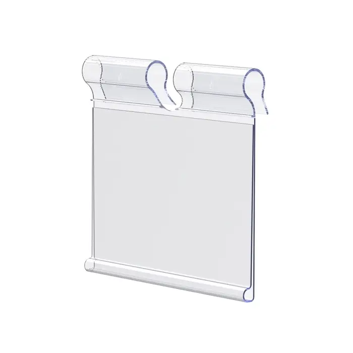 Ценникодержатель на крючок откидной 3,9×5 см, цвет прозрачный