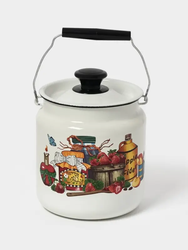 Бидон 3л (белая) декор микс