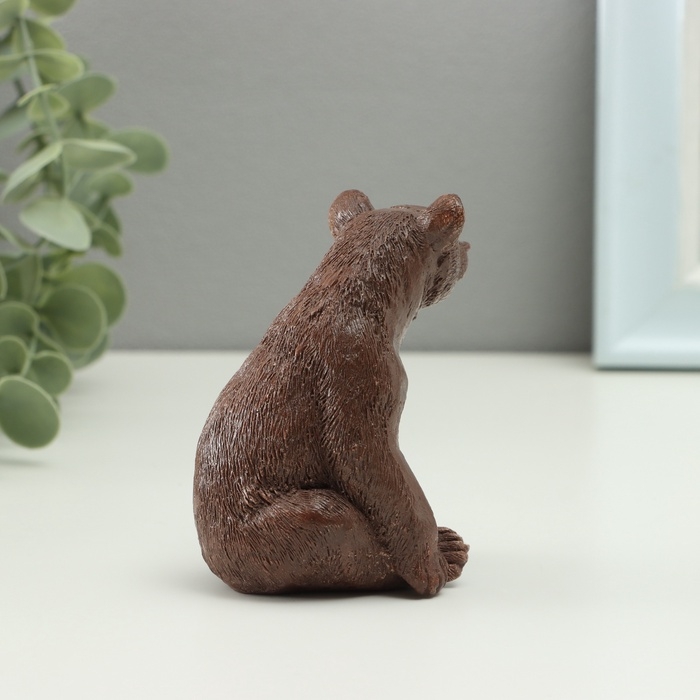 Фигура Фигура "Медведь сидит" 9х5см, коричневый