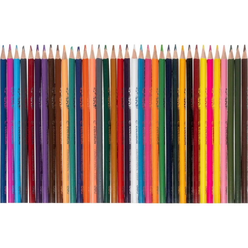 Карандаши цветные Deli EC00337 ColoRun 3-гран. 36цв/наб. точилка карт.тубус