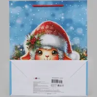 Пакет подарочный &laquo;Овечка с гирляндой&raquo;, 26&times;12&times;32 см