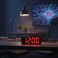 Часы электронные настольные, будильник, вибрация, от USB, от батареек 2&times;АА