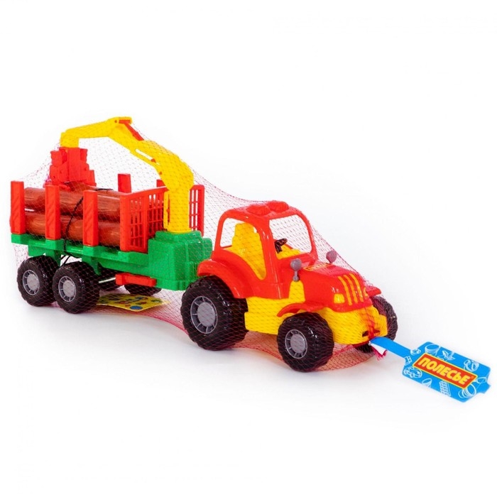 Трактор «Крепыш» с полуприцепом-лесовозом, МИКС Трактор «Крепыш» с полуприцепом-лесовозом, МИКС