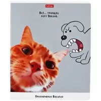 Тетрадь 48 листов в клетку на скобе &laquo;Приключения Василия&raquo;, МИКС