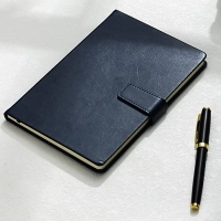 Блокнот Deli А5 96л 80 г/м тверд.облож,магнит клетка 5x5мм черн кожа EN138G