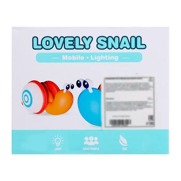 Каталка на верёвочке &laquo;Улиточка&raquo;, световые эффекты, цвета МИКС