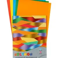 Картон цветной &laquo;Абстракция&raquo; А4, 5 листов, 5 цветов, 200 г/м&sup2;, 1-сторонняя, лакированный, мелованный, в папке