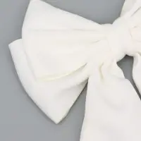 Бант для волос на заколке с лентами, белый, Коты аристократы Бант для волос на заколке с лентами, белый, Коты аристократы