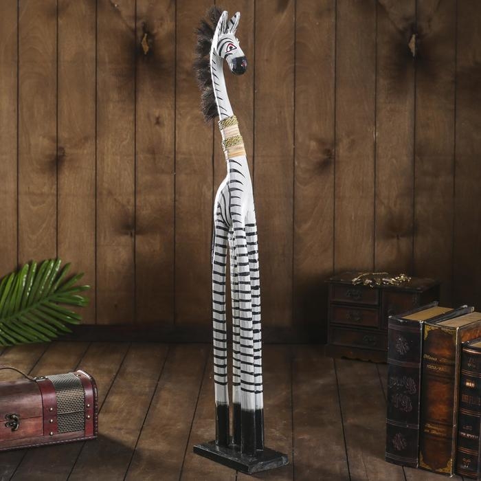 Сувенир дерево  Сувенир дерево "Зебра с ошейником" 80 см