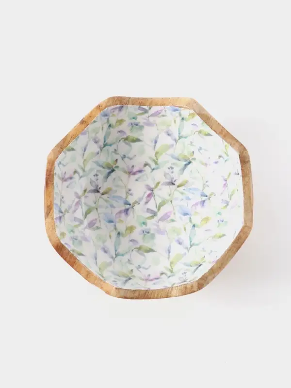 Салатник &laquo;Оттенки сирени&raquo;, 20&times;20&times;8 см, дерево манго