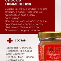 Мазь при простуде, ангине, отите и гайморите &laquo;Святая Рука&raquo;, 30 мл