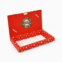 Коробка для шоколада новогодняя с местом для денег &laquo;Снежный городок&raquo;, 20&times;2&times;12 см