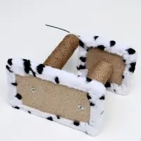 Когтеточка для котят, 30&times;20&times;34 см, двойная, джут, белая