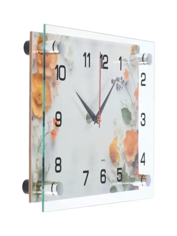 Часы настенные интерьерные &laquo;Цветочная фантазия&raquo;, 20&times;26 см
