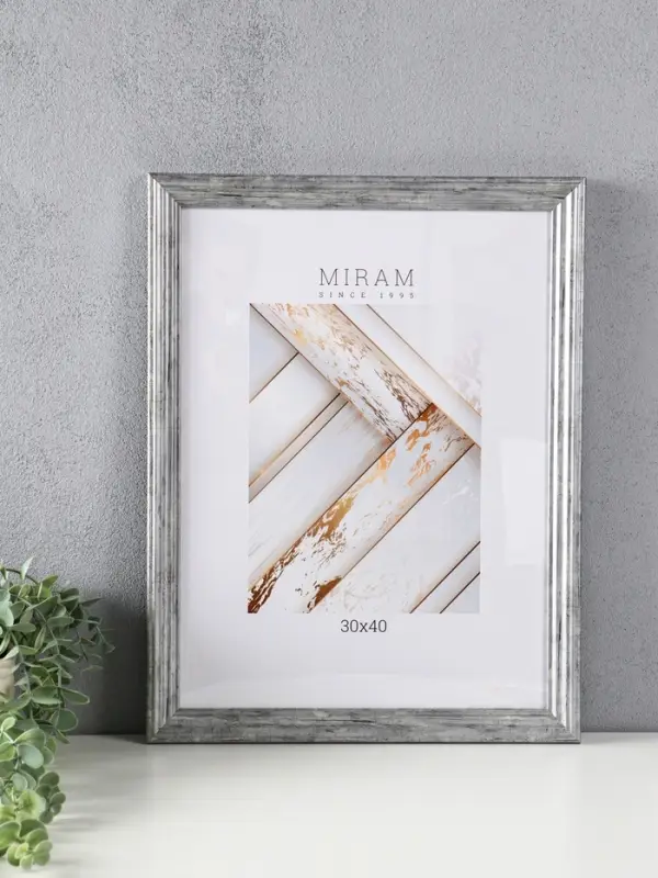 Фоторамка дял фото 30&times;40 см &laquo;МИРАМ&raquo;, пластик, (пластиковый экран)