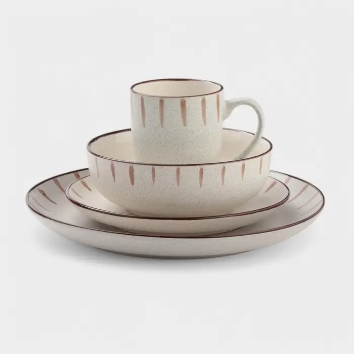 Тарелки Доляна &laquo;Скандинавия&raquo;, d=27 см, набор 2 шт., керамика, бежевые