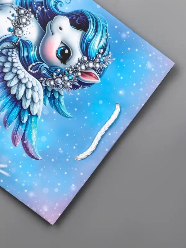 Пакет подарочный новогодний ламинированный, «Единорог» , 18×10×22.3 см